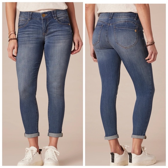 Democracy Ab solutions Ankle Skimmer Skinny jeans Mid rise Size 12 Stretchy - Picture 2 of 11